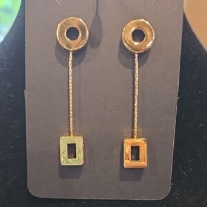 Elegant Gold Plated Drop Earrings
